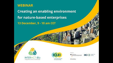 Creating an enabling environment for nature-based enterprises