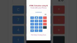 Create a Calculator App html css javascript chatgpt html css javascript web_development