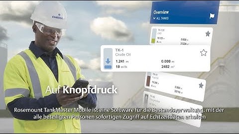 Rosemount™ TankMaster™ Mobile Software für die Bestandsverwaltung