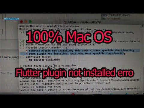 100% Flutter plugin not installed; this adds Flutter specific functionality for Mac OS