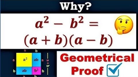 Geometrical Proof of a²-b² = (a+b)(a-b)