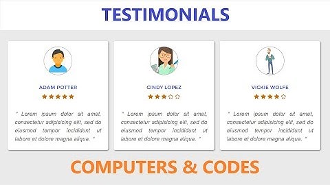 Responsive Testimonial Section using only HTML & CSS | Computer Conversation