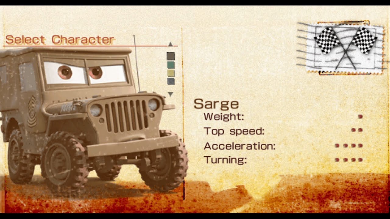 Cars PSP Sarge