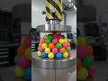 hydraulic press vs 100 stress balls ⚽😱 😱😱#shorts #viralvideo