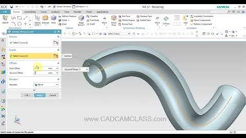 NX   SWEEP ALONG GUIDE COMMAND IN NX