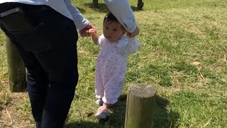 赤ちゃんののちゃんヨチヨチあんよの練習0歳11ヶ月