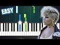 P!nk - What About Us - EASY Piano Tutorial by PlutaX