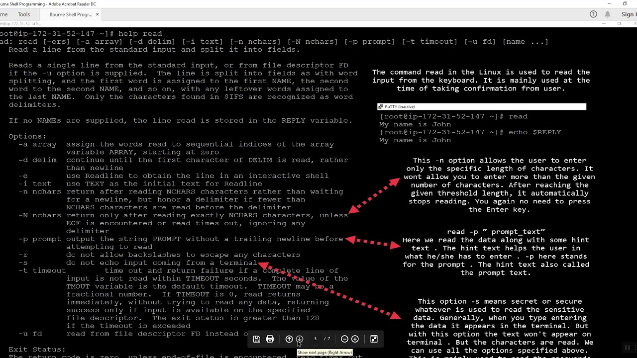 Shell Programming T2 Echo, Read commands and Variable Concepts