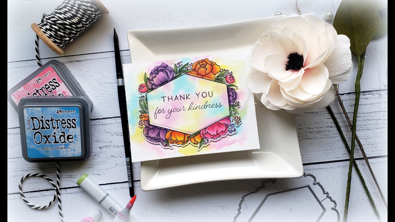 Simple Distress Oxide Watercolor with Copic Coloring: Covering Dining ...