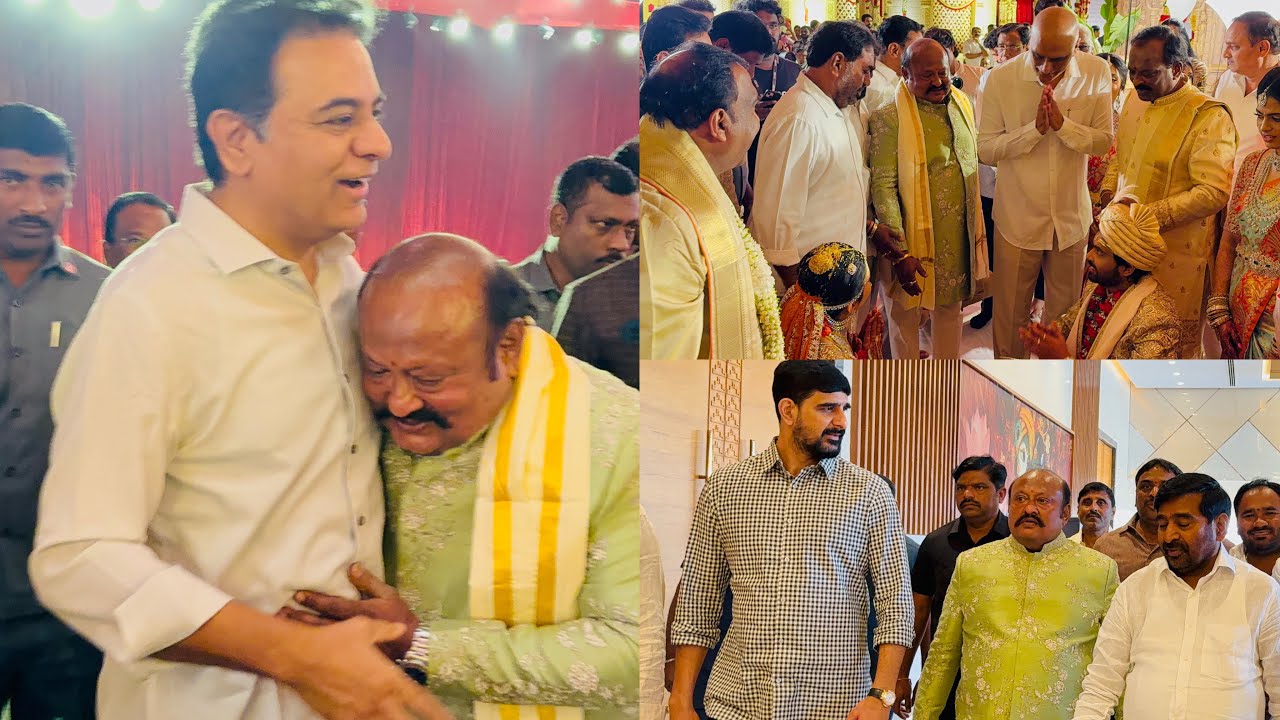 Karimnagar MLA Gangula Kamalakar Brother Son Marriage | KTR | Harish Rao | Padi Kaushik Reddy