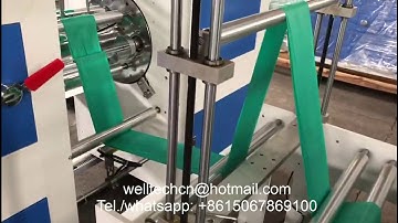 LDPE HDPE plastic roll garbage trash bag making machine with automatic roll rewinding exchanger