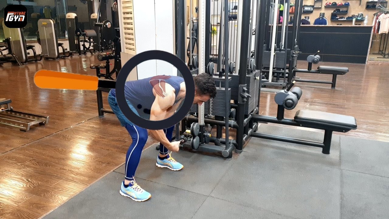 Bent Over Single Arm Cable Rear Delt Fly - YouTube