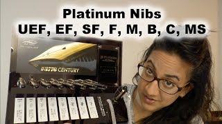 Platinum #3776 Century Fountain Pen Nib Set UEF, EF, F, SF, M, B, C, Music screenshot 4