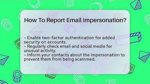 How To Report Email Impersonation? - Everyday-Networking