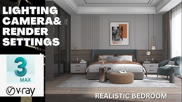 Realistic 3dsmax lighting, camera & render settings interior