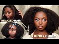 MUST WATCH✨Blending My Relaxed Hair With Kinky Coily Clip Ins | CurlsQueenHair