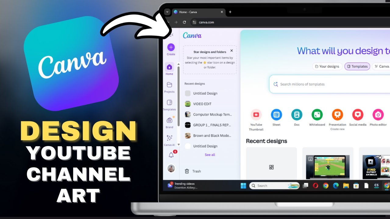 How to Design YouTube Channel Art Using Canva in SECONDS! - YouTube