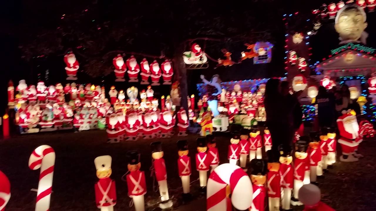 Crazy plastic Santa house Highland Park Dallas YouTube
