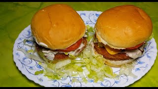 How to make McDonalds Grand Chicken Spicy Burger at home/Grand chicken spice burger/Mcdonalds burger