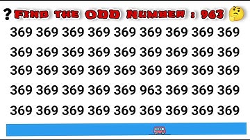 Can You Find the Number "963"? within 1 minute.Test your eyes. Focus your mind. Number Challenge.