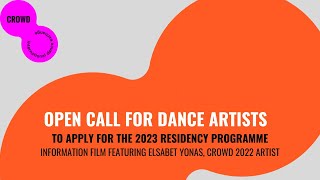 CROWD International Dance Exchange Artist Call Out 2023