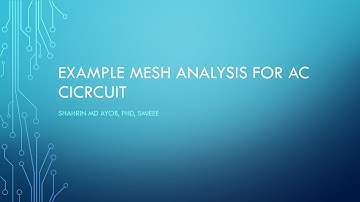 Example Mesh Analysis AC circuit 1