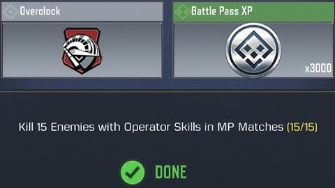 Call Of Duty Mobile Kill 15 Enemies with Operator skills in MP Matches Task Complete