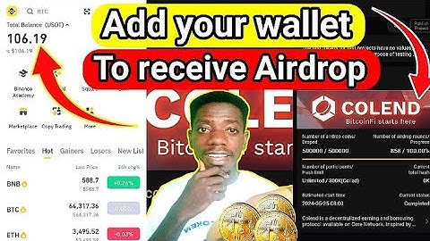 How to withdraw from the Colend Tokens - How to Add Core wallet Address before it is late