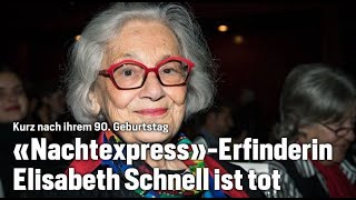 Play video: Elisabeth Schnell verstarb am 1. Februar 2020 / Tagesschau / 05.02.2020