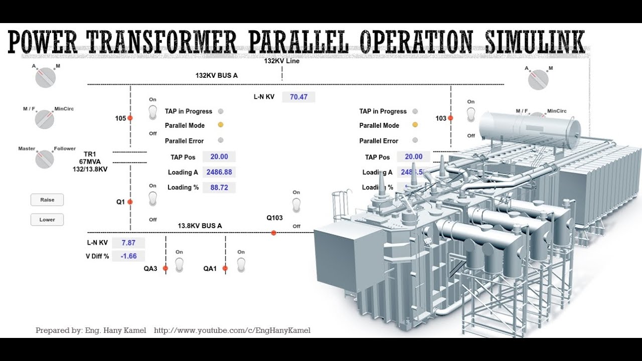 Transformers Parallel operation and AVR MATLAB SIMULINK - YouTube