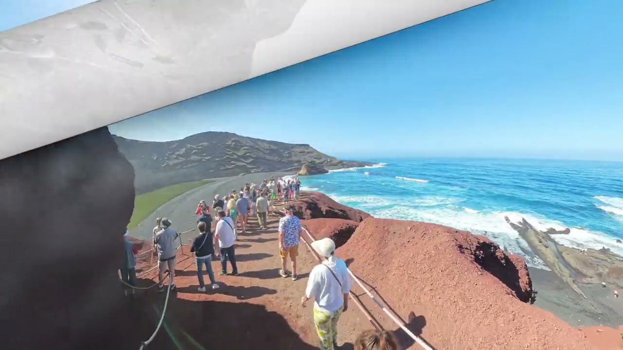 El Golfo 🇮🇨 Lanzarote: lago verde, lava e oceano Atlantico – World 2024
