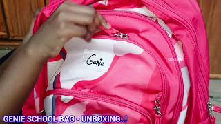 GENIE SCHOOL BAG UNBOXING | FOR GIRLS | GEMMA | THOOTHUKUDI