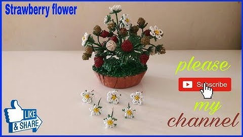 How to make seed beads strawberry flower |Easy tutorial step by step Part-2 |Rowshan Ara Handicrafts