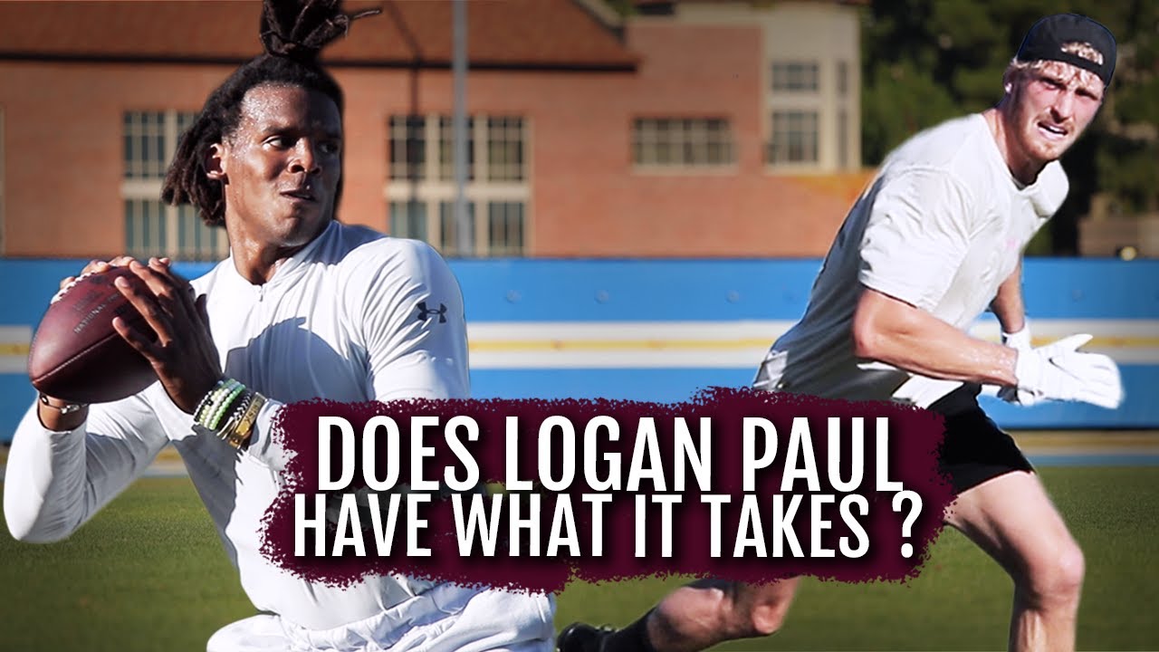 Does@loganpaulvlogs Have What It Takes To Be An NFL Receiver? | Cam Newton Vlogs