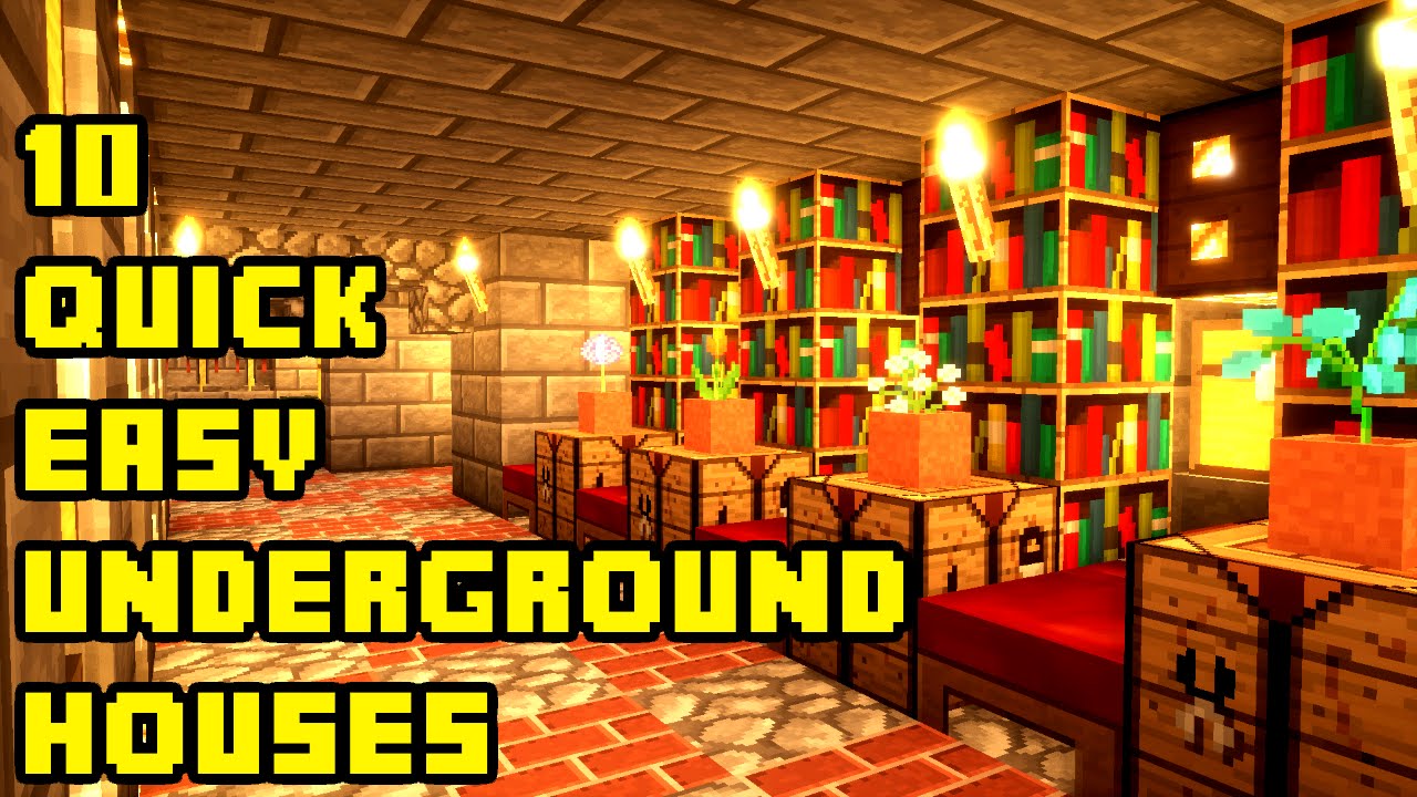 10 Minecraft Underground House Tutorials (How to Build 