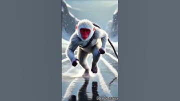 A monkey saves an army bus that was submerged in ice water. #shorts  #ai #monkey #army #bus