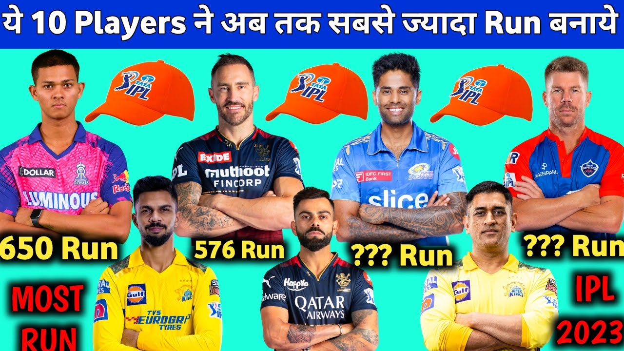 IPL 2023 Top 10 Highest run scorers Players Orange Cap List Ipl 2023