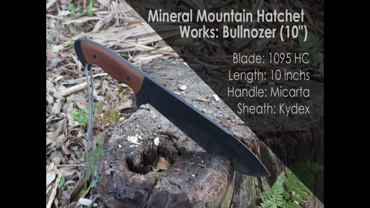 Mineral Mountain Hatchet Works Bullnozer All purpose camping knife