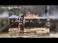 Firefighter fight a blaze for seven hours