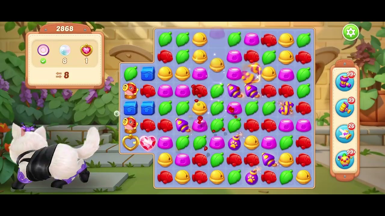 Kitten Match level 2868　パズにゃん　レベル2868