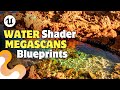 Water Shader | Blueprints Packed Level | Megascans asset in Unreal Engine 5