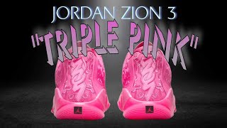JORDAN ZION 3 TRIPLE PINK 2024 DETAILED LOOK + PRICE