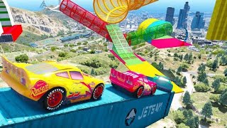 Cars 3 Splashy Superhero McQueen Stunt Jump#30 Ramps Jackson Storm Cruz Ramirez 3D (Android/IOS) screenshot 5