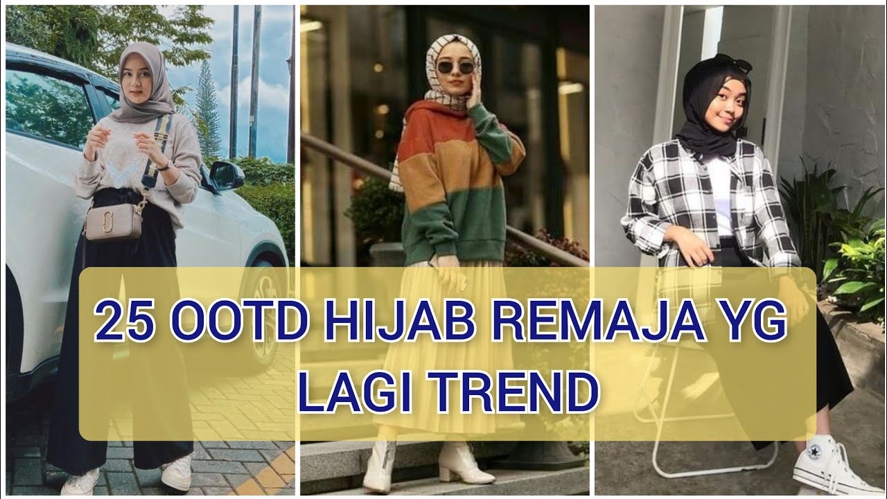 25 Inspirasi Baju  OOTD Hijab Remaja  2022 2022  Yang Lagi 