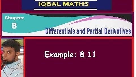 TN Class 12 Maths Example 8.11 Chapter-8 Differentials and Partial Derivatives New Syllabus