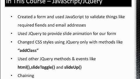 Introduction to Javascript and JQuery 2015 - part 10