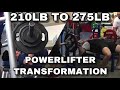 NSUNS Bench Press Transformation - 210LBS - 275LBS 1 Year