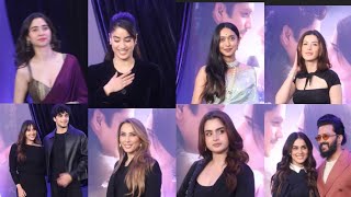 Gustaakh Ishq Movie Screening Shanaya Kapoor Ritesh Deshmukh Janhvi Kapoor Kajol Devgan
