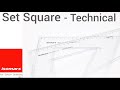 Isomars set square  technical  isomars drafting ruler