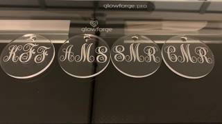 Full Laser Engraved Acrylic Monogram Keychains using the Glowforge Pro. News